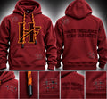 HIGH FREQUENCY SIGNATURE BURGUNDY / ORANGE HOODIE