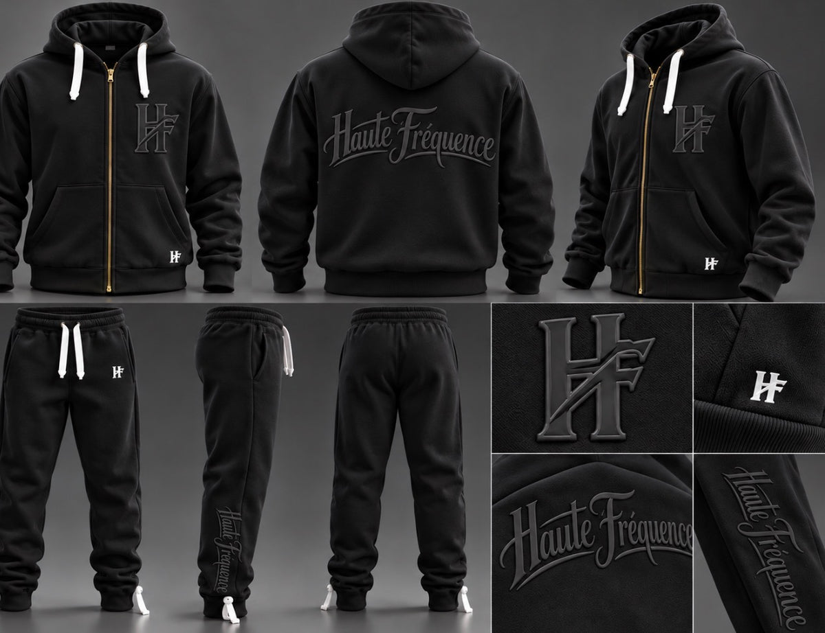 Black Hoodie & Jogger Set | Haute Frequence – HAUTE FREQUENCE Clothing Co.