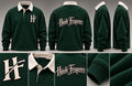 Haute Fréquence Forest Green Rugby Shirt | Cream & Black Offset